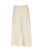 Pleated crushed 3/4 wide leg pants