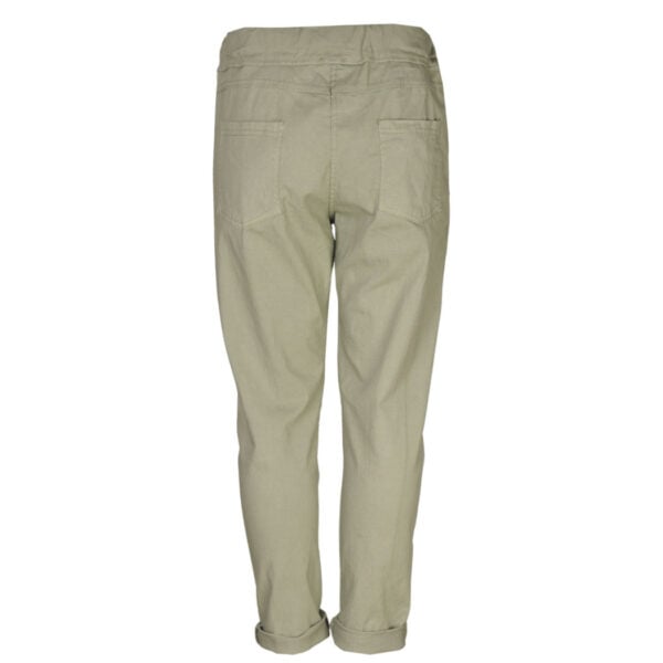 Embroidered flower drawstring pants