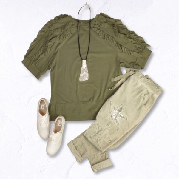 Frill detail t-shirt