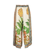 Cheetah palm print wide leg pants