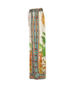 Cheetah palm print wide leg pants