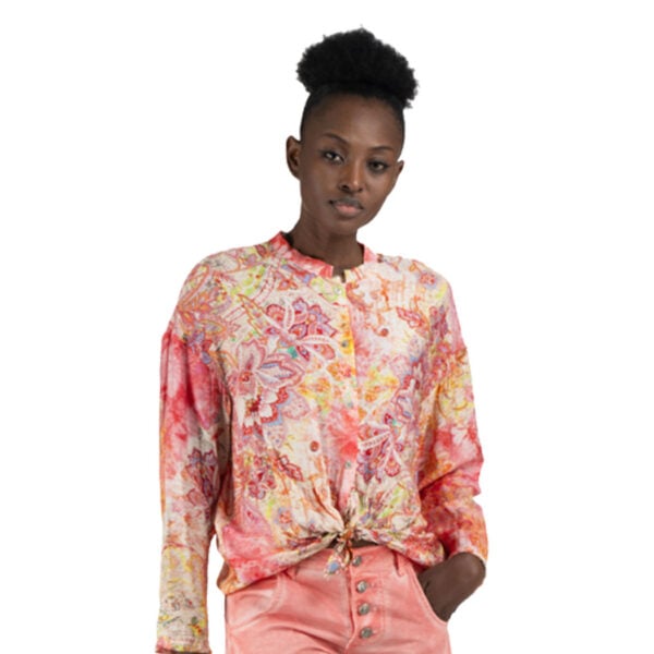 Watercolour paisley print shirt