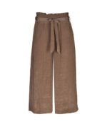 Crushed 3/4 wide leg pants