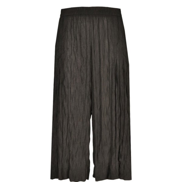 Pleated crushed 3/4 wide leg pants