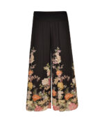 Double layer floral print silky pants