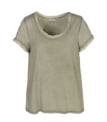 Raw-edge washed t-shirt