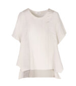 Hi-lo crushed zigzag  top