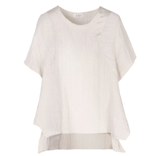 Hi-lo crushed zigzag  top