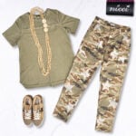Raw-edge mock pocket t-shirt