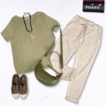 Faded stripe drawstring pants