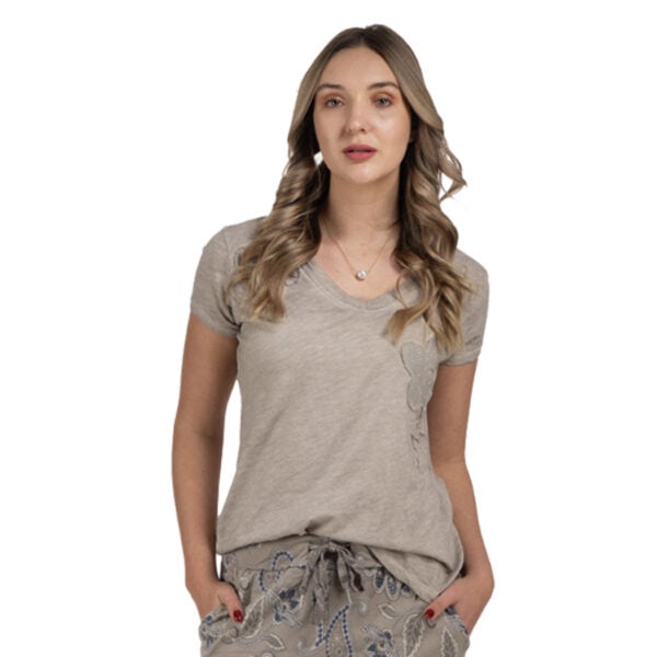 Overdyed shimmer daisy top