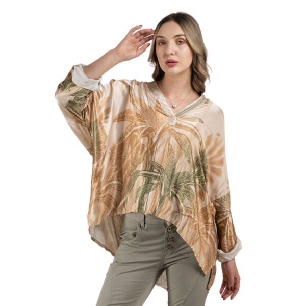 Hi-lo palm tree silky top Hi-lo palm tree silky top
