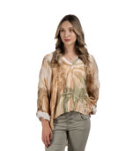 Hi-lo palm tree silky top