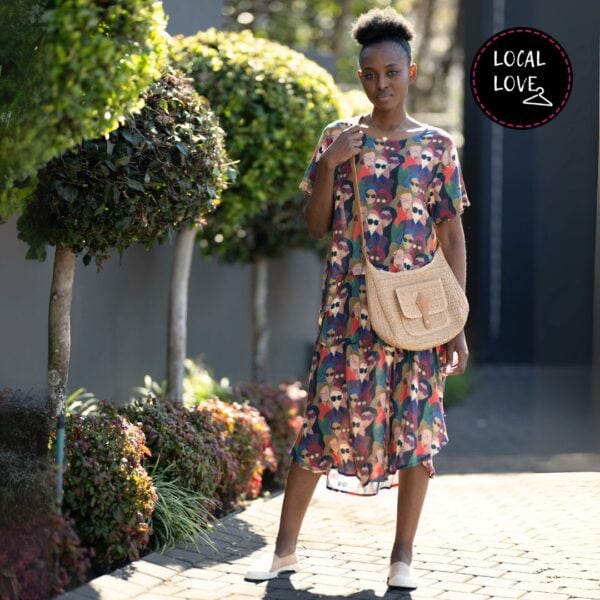 Nicci Dylan Priscilla faces print dress