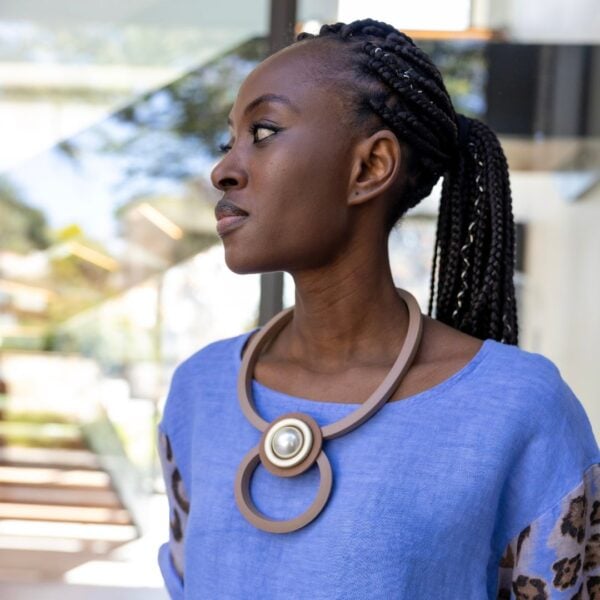 Double circle rubber necklace