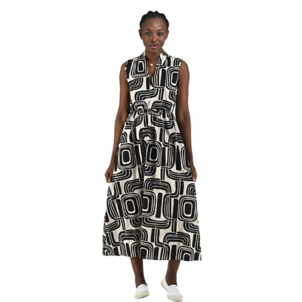Geometric print dress