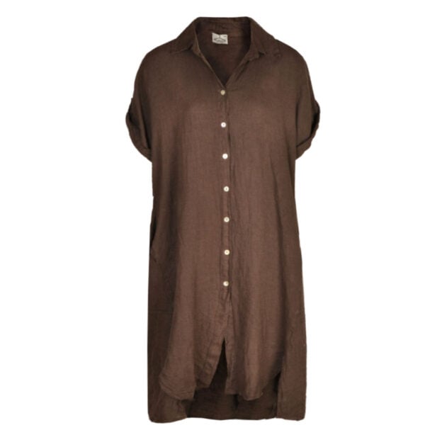 100% Linen shirt dress