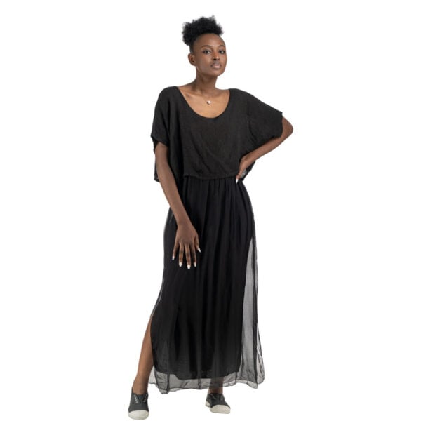 Double layer silky dress