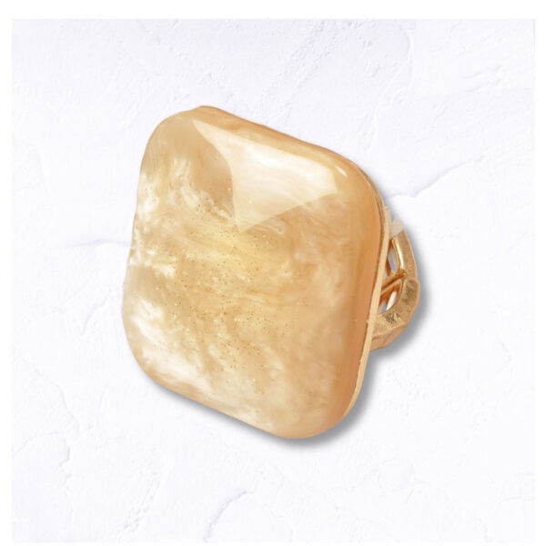Square stone ring