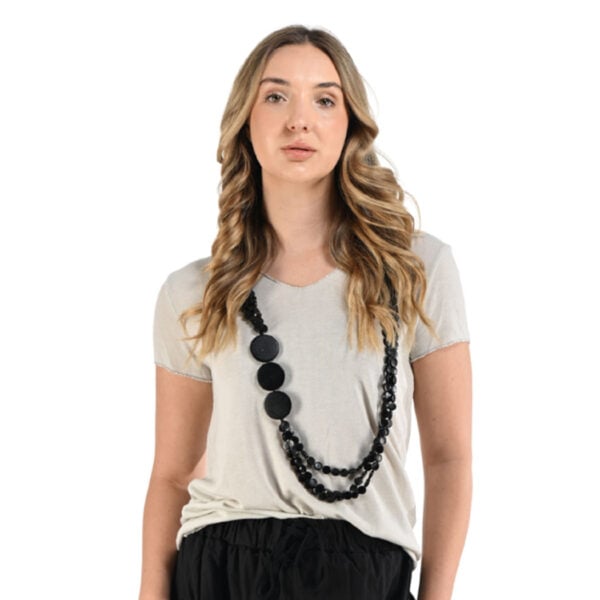 Lurex trim knit top
