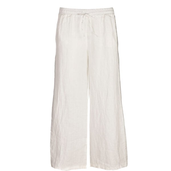 Wide leg braided stripe pants