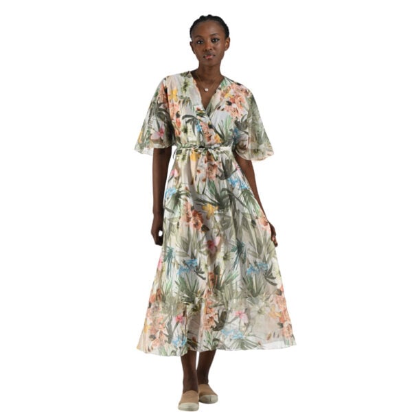 Tropical print dress