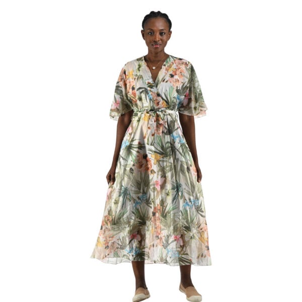 Tropical print dress