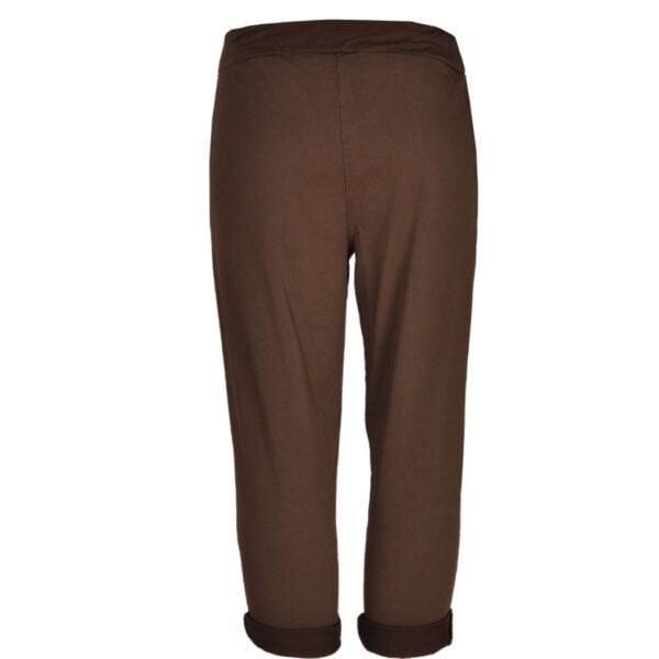 Basic drawstring capri pants