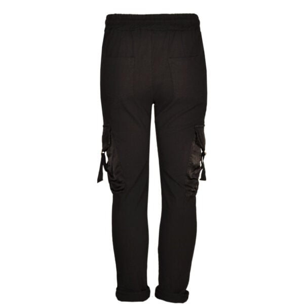 Pocket detail silky cargo pants