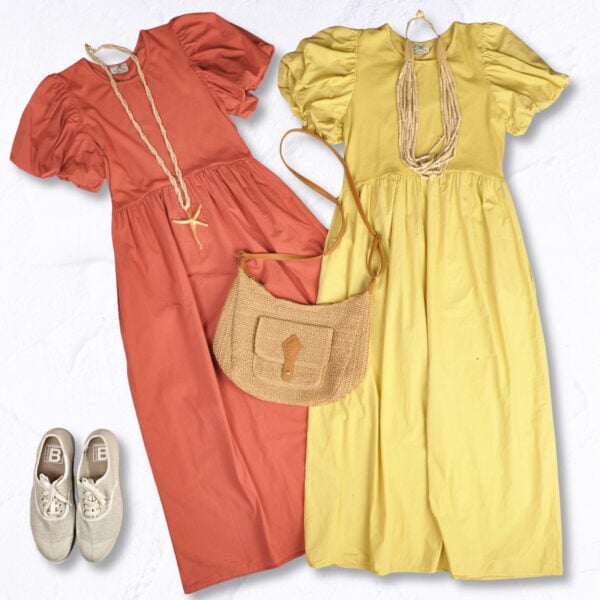 2-Textured bubble sleeve maxi dress