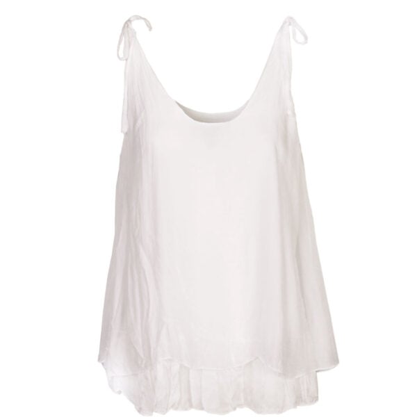 Double layer bow detail silky cami