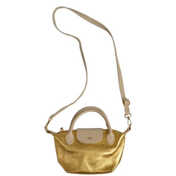 Genuine leather shimmer bag