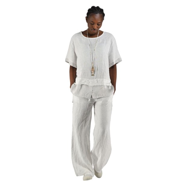 Stripe border layered top