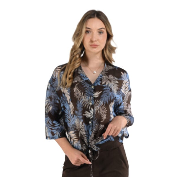 Leaf print shirt