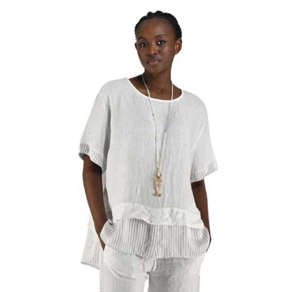 Stripe border layered top