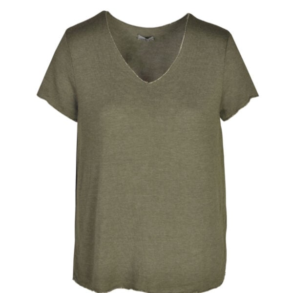Lurex trim knit top