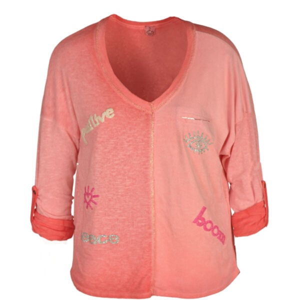 2-Textured flocked glitter top