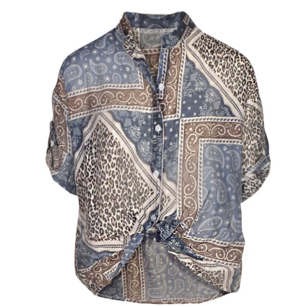 Bandana patch print shirt