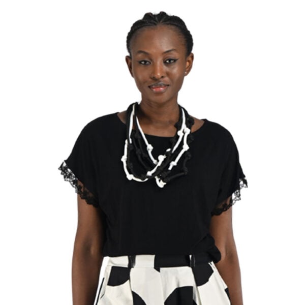 Lace trim t-shirt