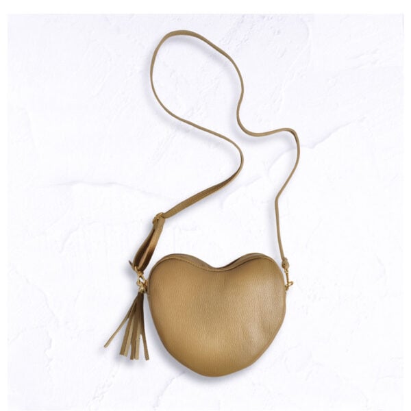 Genuine leather heart shaped bag