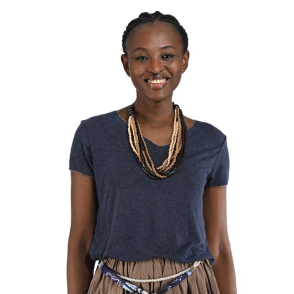 Lurex trim knit top