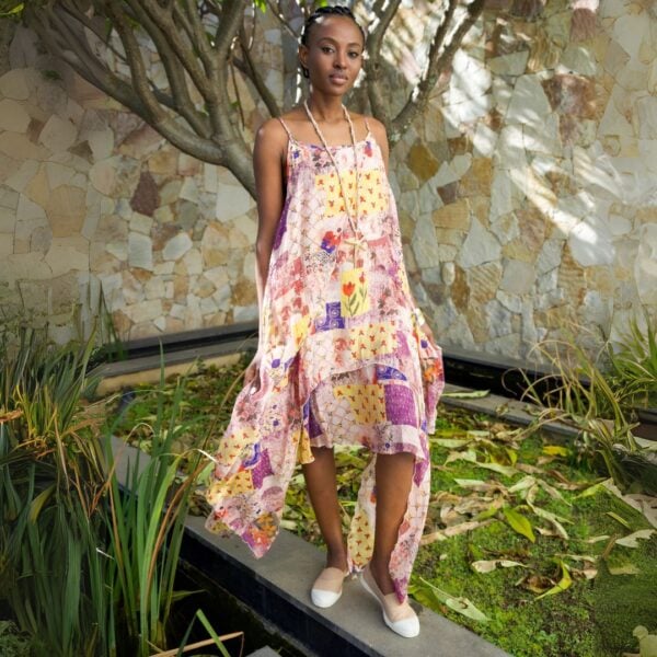 Crushed floral dress