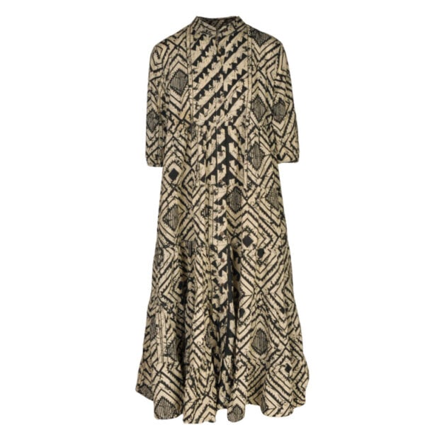 Diamond print maxi dress