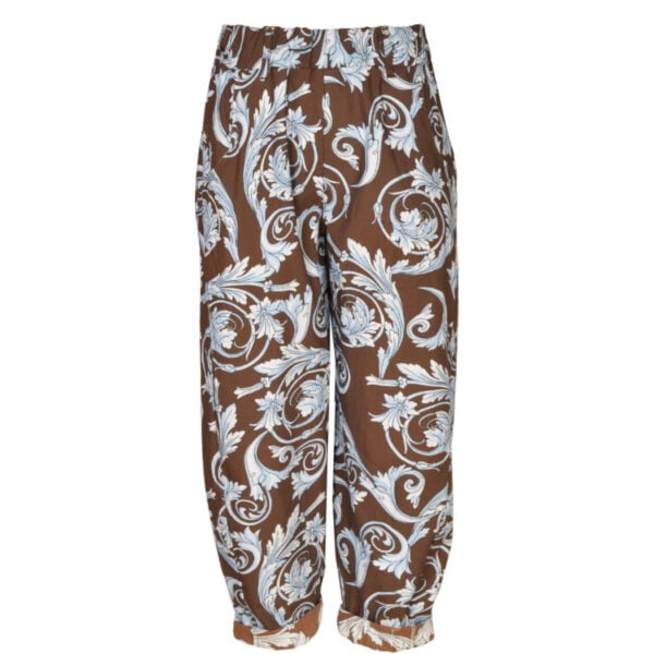 Heraldic print pants