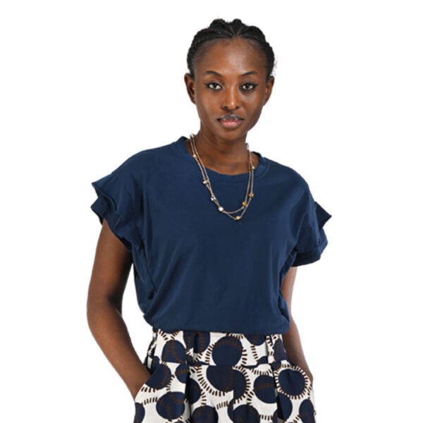 Frill detail boxy t-shirt
