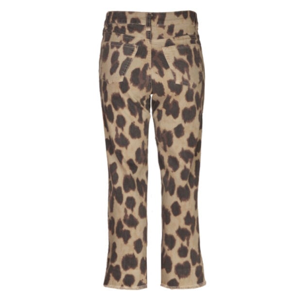 2-Textured animal print pants