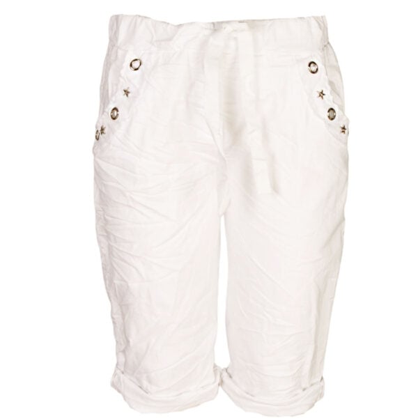 Star eyelet detail shorts