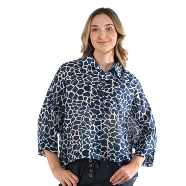 Giraffe print boxy top