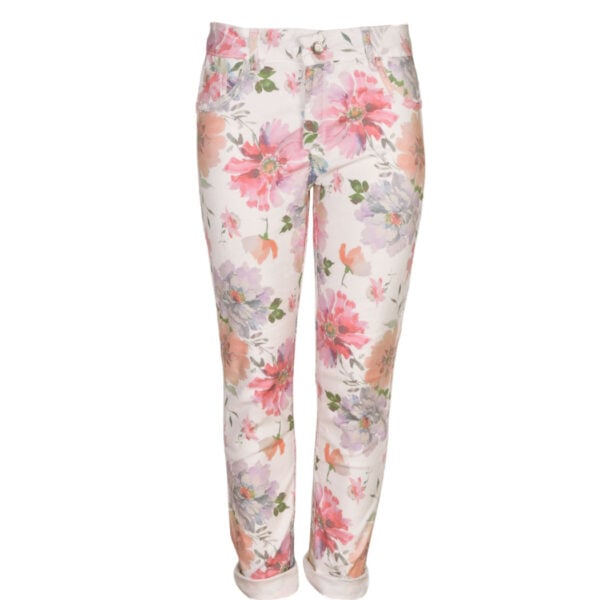 Reversible floral print pants