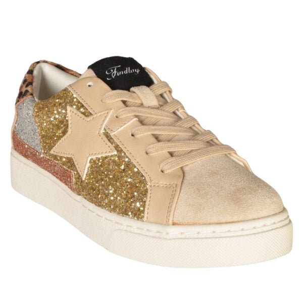 Star glitter suede sneaker